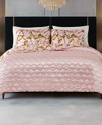 Baby Phat Printed Satin Chain 3-Pc. Quilt Set, King
