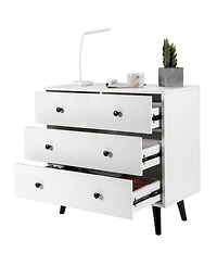 sumyeg 4 Drawers Dresser Chest of Drawers Free Standing Sideboard Cabinet