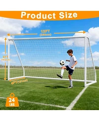 Zeny Portable Soccer Goal for Backyard,12x6 / 10x6.5 / 8x5 ft Kids Adults Soccer Net and Frame for Home Backyard Practice Training Goals