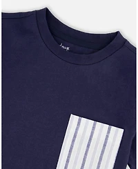 Deux par Deux Big Boys Jersey T-Shirt with Chest Pocket