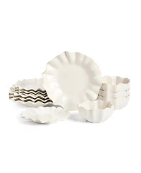 Marchesa Lotus Stoneware 12-Pc. Dinnerware Set, Service For 4