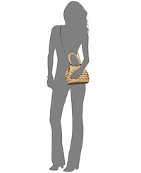 Patricia Nash Laureana Scalloped Raffia Small Frame Satchel Bag