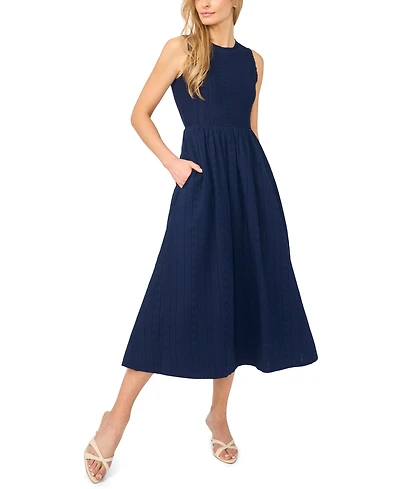 CeCe Women's Sleeveless Crewneck Midi Dress