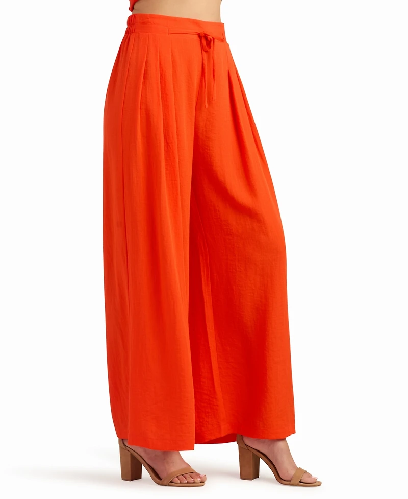 Bcx Women's Gauze Wide-Leg Pants