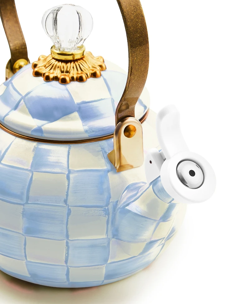 MacKenzie-Childs Check Whistling Tea Kettle