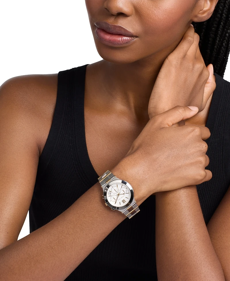 Michael Kors Women's Billie Quartz Chronograph Two-Tone Stainless Steel Watch 37mm