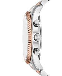 Michael Kors Men's Lexington Automatic Three-Hand Two-Tone Stainless Steel Watch 45mm