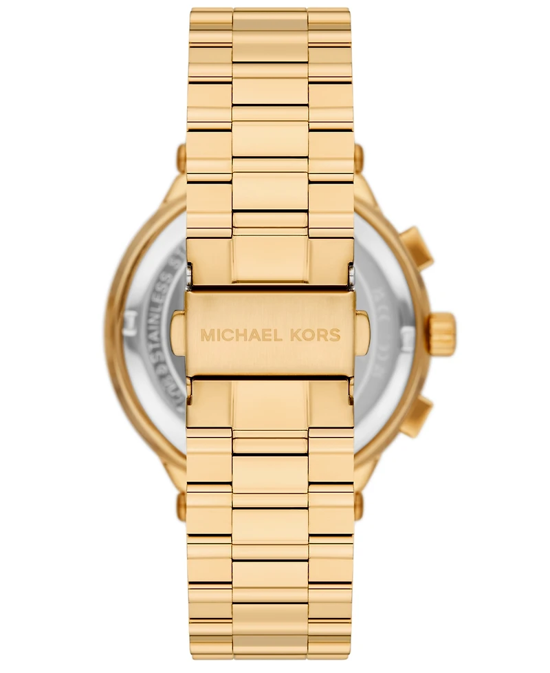 Michael Kors Men's Billie Quartz Chronograph Gold Stainless Steel Watch 44mm