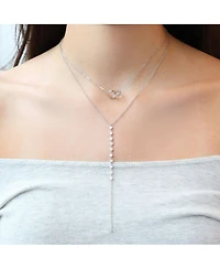 The Lovery Interlocking Cz Necklace Sterling Silver
