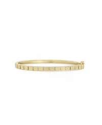 The Lovery Ribbed Cz Bangle 14K Gold Plated Sterling Silver