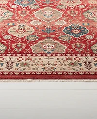 Lauren Ralph Lauren Ariel LRL1255C Red and Beige 9' X 12' Area Rug