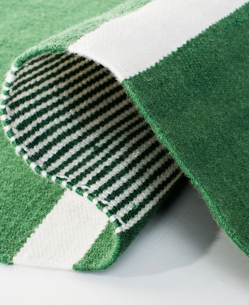 Lauren Ralph Lauren Hanover Stripe LRL2461B Green Outdoor Area Rug Collection