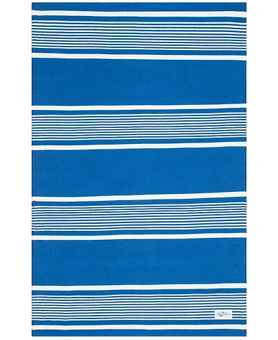 Lauren Ralph Lauren Hanover Stripe LRL2461C Blue 4' X 6' Outdoor Area Rug