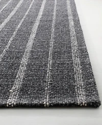 Lauren Ralph Lauren Miles Stripe LRL6400A Charcoal 2'6" X 8' Runner Area Rug