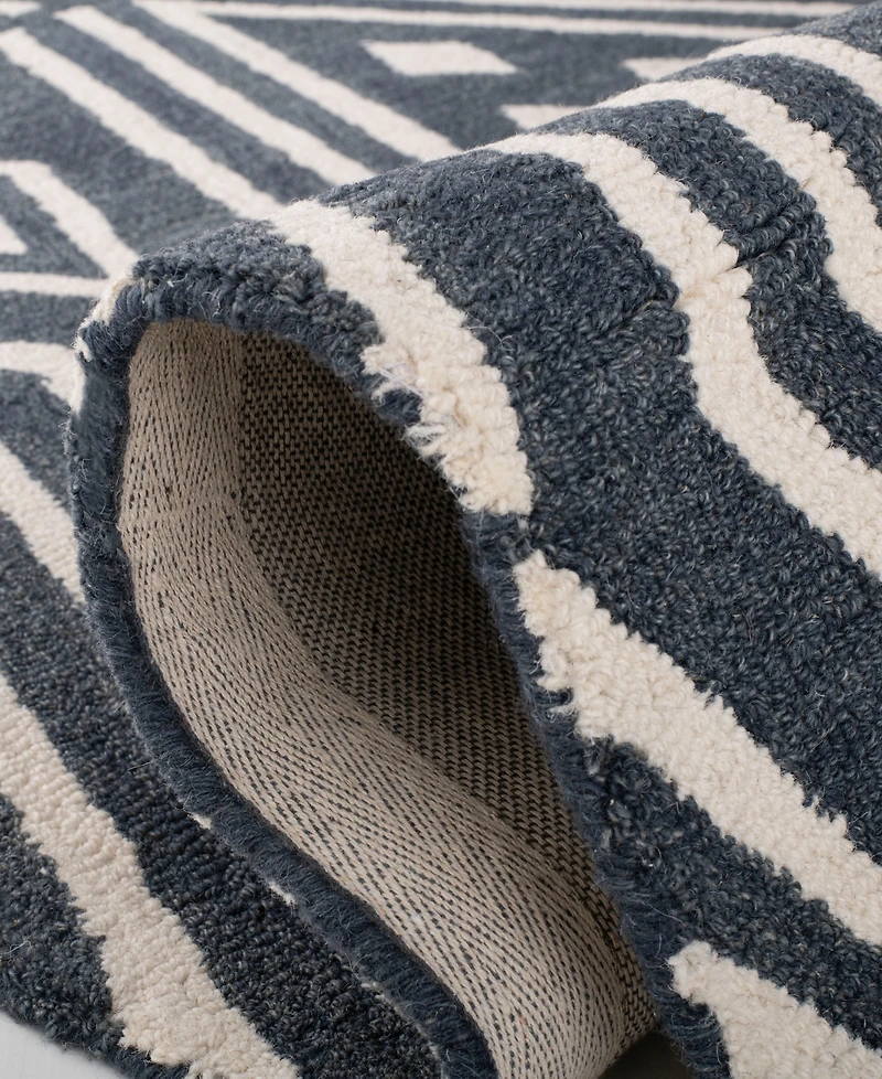 Lauren Ralph Lauren Imani Geometric LRL6609N Slate 4' X 6' Area Rug