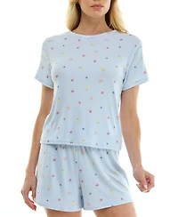 Sincerely Jules Women's Short-Sleeve T-Shirt and Pull-On Shorts, 2-Piece Set