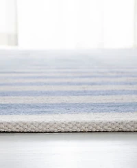 Lauren Ralph Lauren Ludlow Stripe LRL7350B Chambray 4' X 6' Area Rug