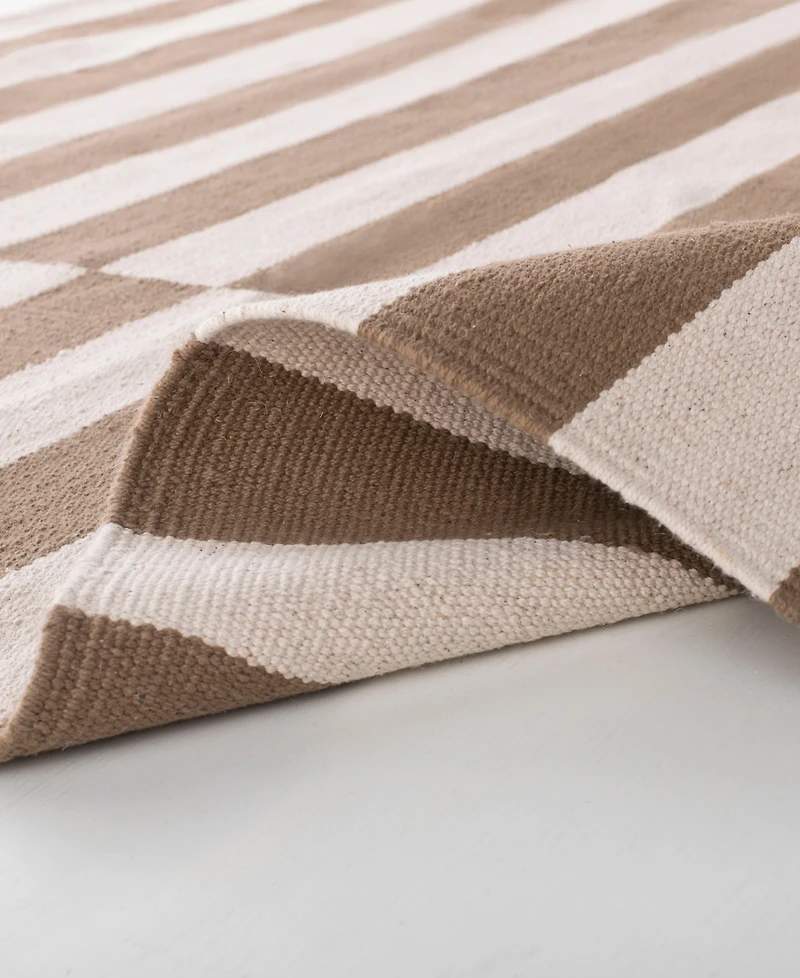 Lauren Ralph Lauren Ludlow Stripe LRL7350C Sepia 4' X 6' Area Rug