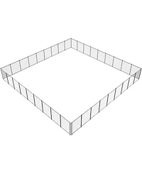 Inolait 4 x 108 Ft Removable Safety Pool Fence With Stainless Steel Legs For Diy Installation