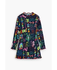 Desigual Girls Girls's Long sleeve lettering dress