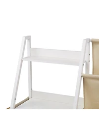 Sugfit 3-Tier Kids Bookshelf and Toy Storage Organizer with Sling Book Rack for Toddler