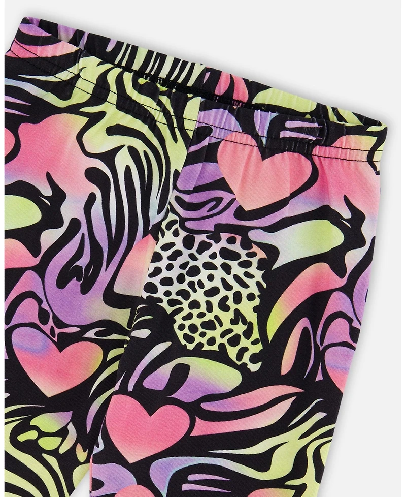 Deux par Deux Little Girls Cotton Jersey Capri