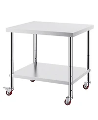 Sugift Stainless Steel Work Table 36 x 30 x 34 in 700 Lbs Load Capacity