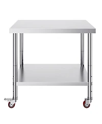 Sugift Stainless Steel Work Table 36 x 30 x 34 in 700 Lbs Load Capacity