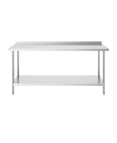 Sugift Stainless Steel Heavy Duty Prep Work Table 24 x 72 x 36 in for Kitchen