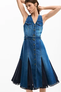 Desigual Women's Denim midi dress