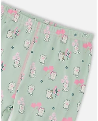 Deux par Deux Little Girls Cotton Two-Piece Pyjama Set Kitten Print