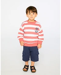 Deux par Deux Little Boys Hooded French Terry Cardigan Gradient - Toddler|Child
