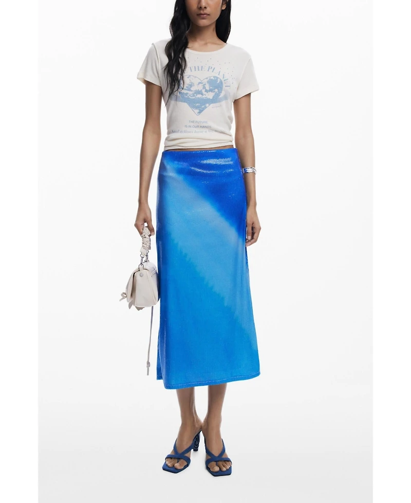 Desigual Women's Tie-dye Midiskirt