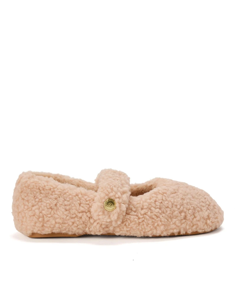 Dearfoams Women's Maryanne Luxe Teddy Maryjane Slipper