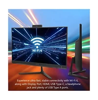 24" All-in-One Desktop Intel Core i3 1305U 8GB Ram Intel Uhd Graphics 512GB Ssd Windows 11 Home Full Hd Ips 120Hz - Black