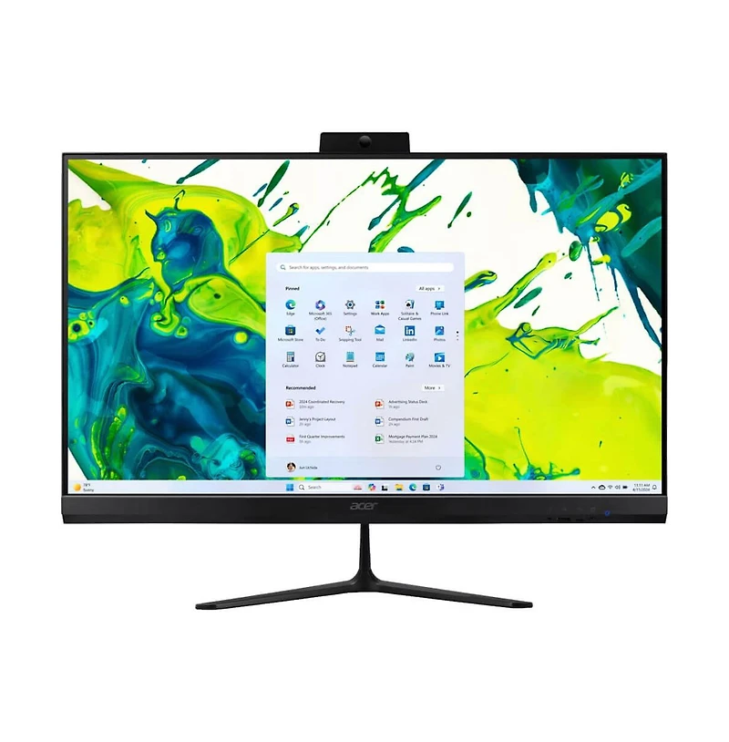 27" All-in-One Desktop Amd Ryzen 7 5825U 16GB Ram Radeon Graphics 1TB Ssd Windows 11 Home Full Hd Display - Black