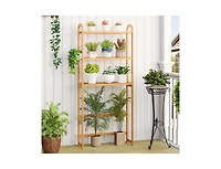 Slickblue 3-Tier Wicker Bathroom Floor Organizer with Adjustable Shelves