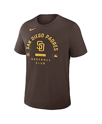 Nike Men's Brown San Diego Padres Authentic Collection Early Work Tri-Blend Dri-fit T-Shirt