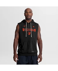 Nike Men's Black Baltimore Orioles Authentic Collection Standard Issue Dri-fit Sleeveless Hoodie