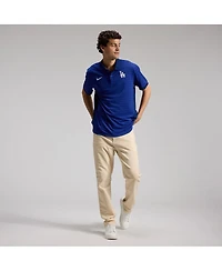 Nike Men's Royal Los Angeles Dodgers Authentic Collection Striped Victory Dri-fit Polo Shirt