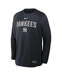 Nike Men's Navy New York Yankees Authentic Collection Raglan Dri-fit Sweatshirt
