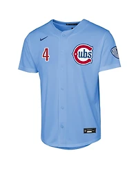 Nike Big Boys and Girls Pete Crow-Armstrong Light Blue Chicago Cubs Alternate 2 Stadium Jersey