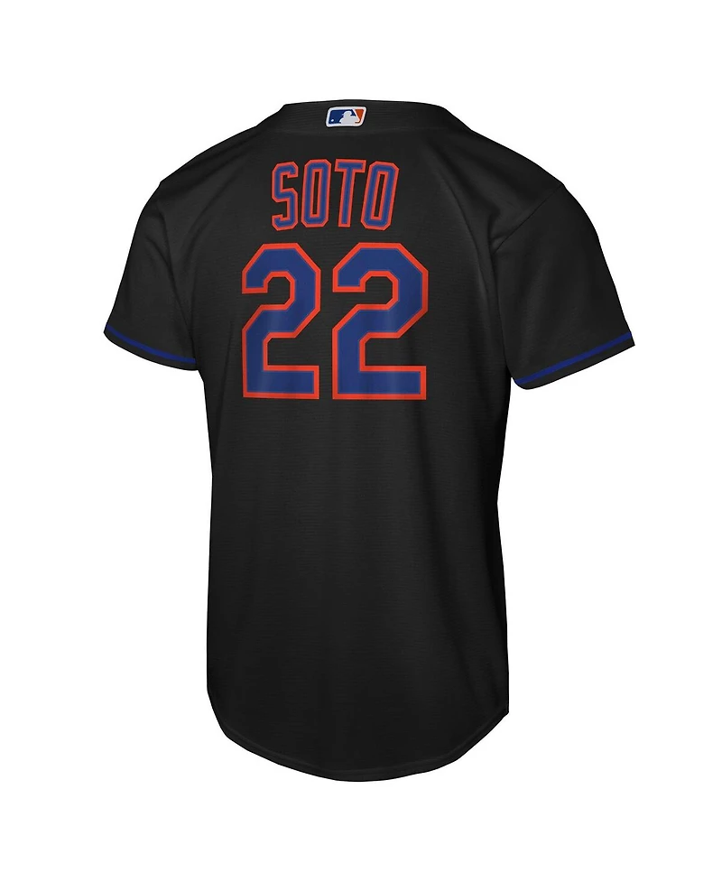 Nike Big Boys and Girls Juan Soto Black New York Mets Alternate Replica Jersey