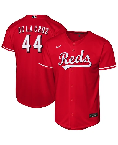 Nike Big Boys and Girls Elly De La Cruz Red Cincinnati Reds Alternate Replica Jersey