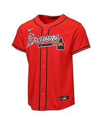 Nike Big Boys and Girls Red Atlanta Braves Alternate Replica Jersey