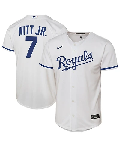 Nike Big Boys and Girls Bobby Witt Jr. White Kansas City Royals Home Replica Player Jersey