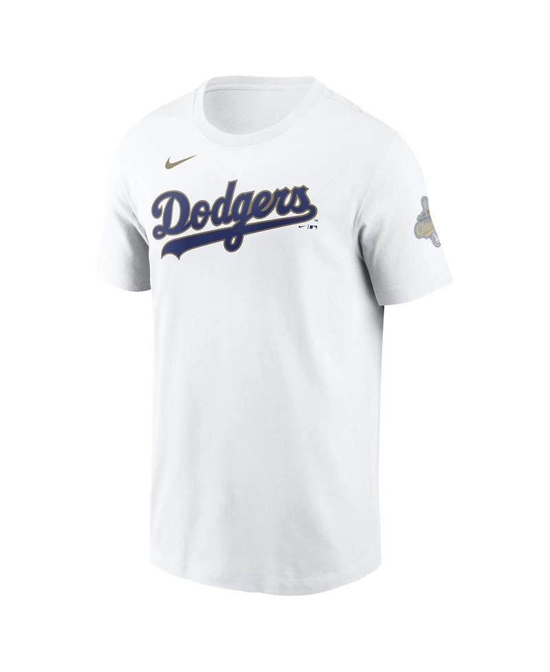 Nike Men's Clayton Kershaw White Los Angeles Dodgers 2026 Gold Collection Player Name Number T-Shirt