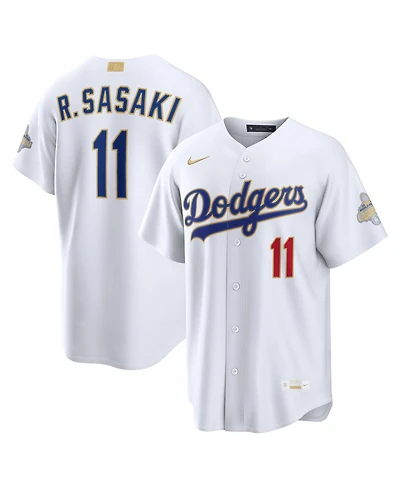Nike Men's Roki Sasaki White Los Angeles Dodgers 2026 Gold Collection Stadium Jersey