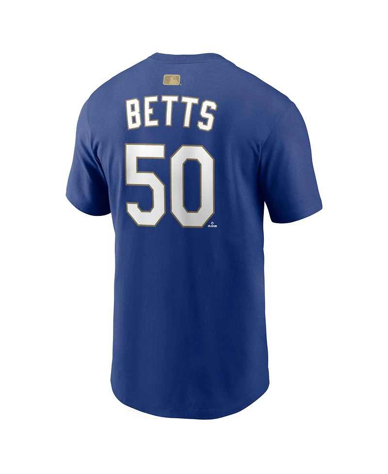 Nike Men's Mookie Betts Royal Los Angeles Dodgers 2026 Gold Collection Name Number T-Shirt