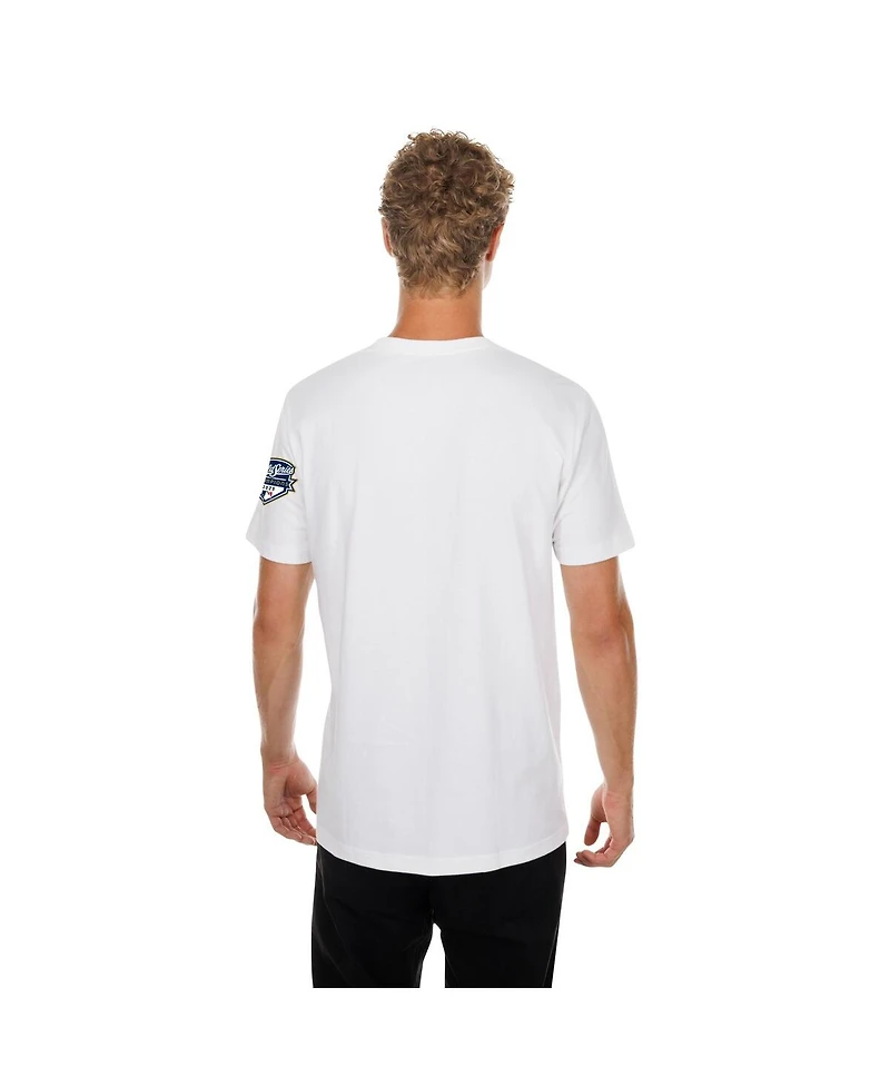 New Era Men's White Los Angeles Dodgers 2026 Gold Collection Logo Patch T-Shirt